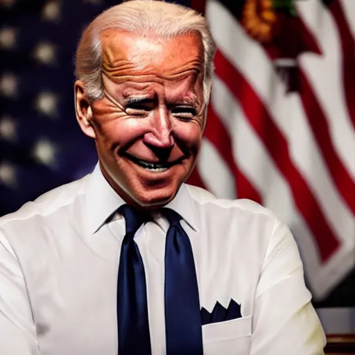 Image similar to joe biden as the pogchamp emote, pogchamp, photo