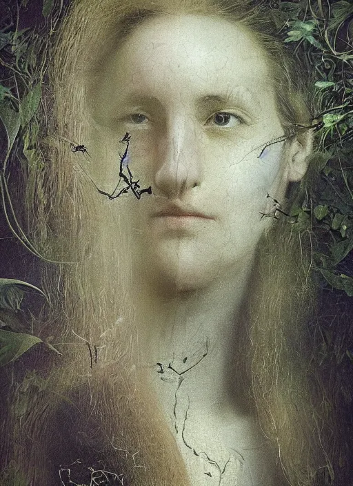 Image similar to portrait of a women who invented time in the forest that could not sleep, modern fine art, fractal, intricate, elegant, highly detailed, digital photography, subsurface scattering, by jheronimus bosch,