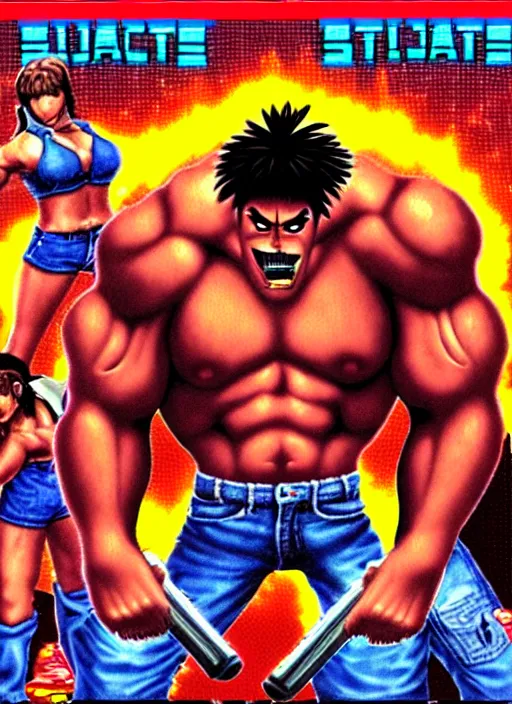 Image similar to hashsquatch the game, streets if rage style cover art