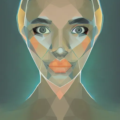 Image similar to face portrait of a woman inspired by lois van baarle, hexagon polygon, bees