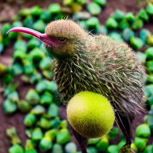 Image similar to Kiwi fruit, fuzzy kiwi, Bird, mixed with bird, mixed with kiwi, photography