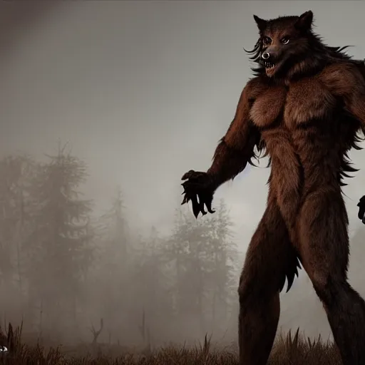 Image similar to cute handsome male werewolf from van helsing unreal engine hyperreallistic render 8k character concept art masterpiece