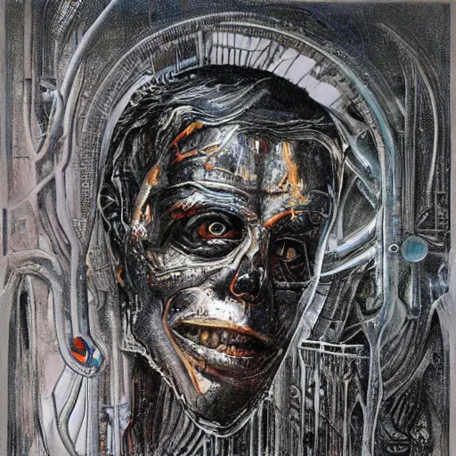 Prompt: Elon Musk by H. R. Giger, highly detailed