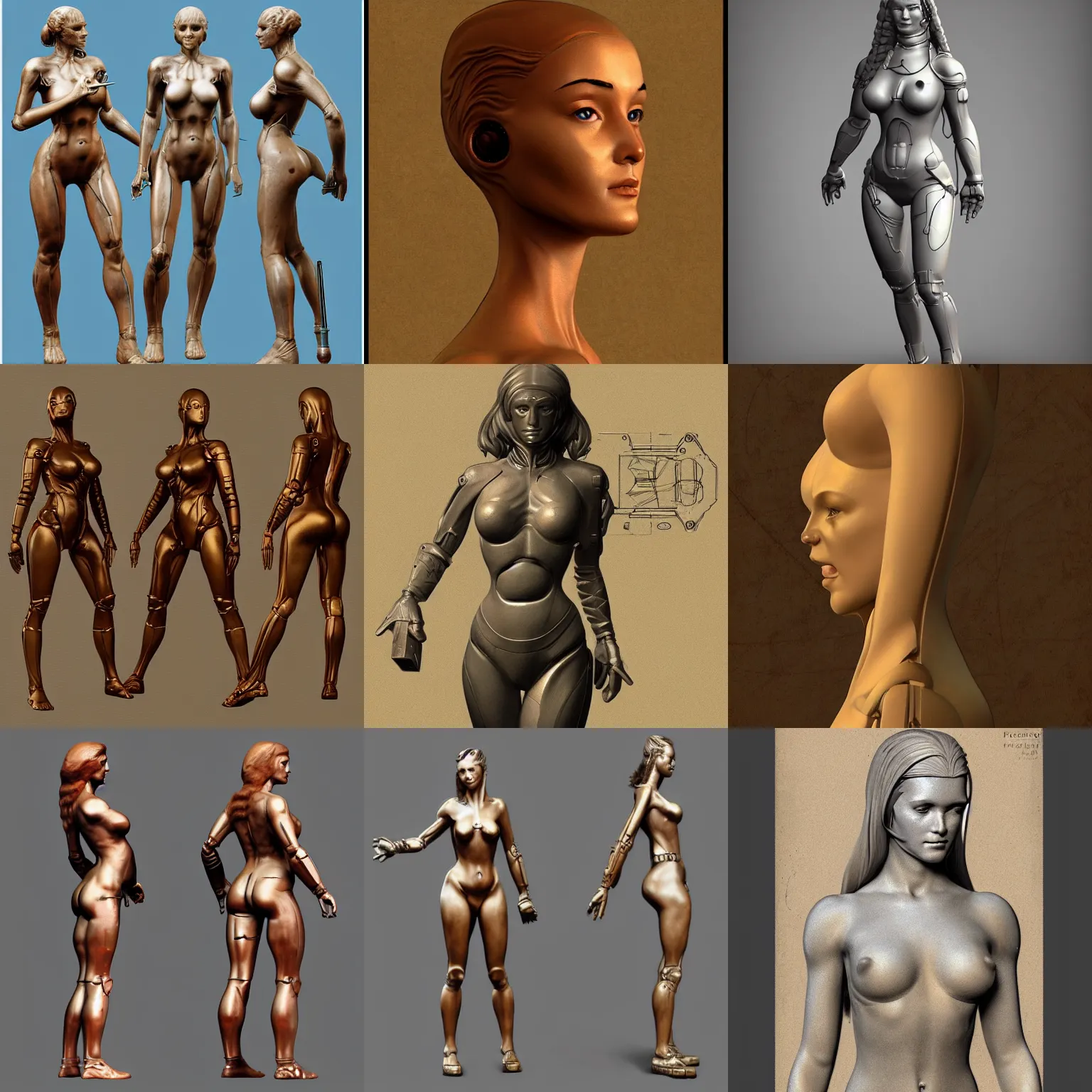 Prompt: Leonardo De vinci schematics of female android, Frank frazetta style, digital art, zbrush, trending on artstation