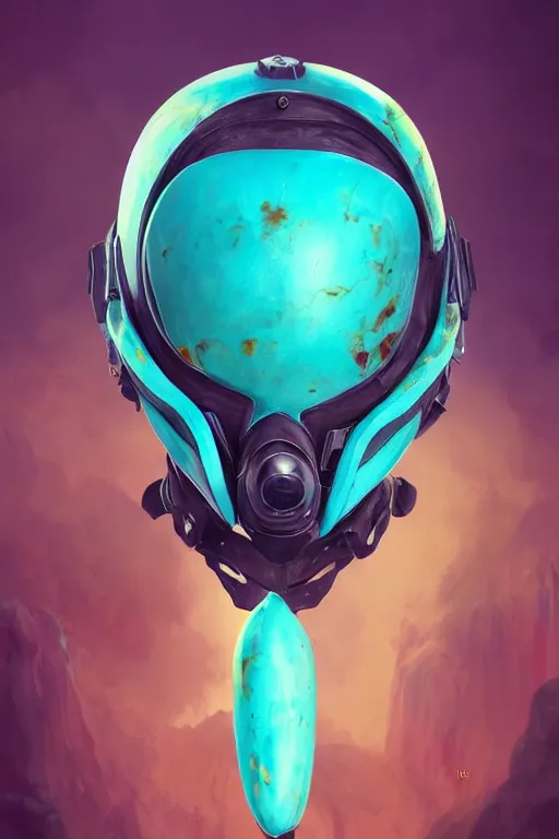 Prompt: turquoise helmet, Pilot's breathing mask, fantasy, magic, ultra detailed, digital art, trending on artstation, illustration