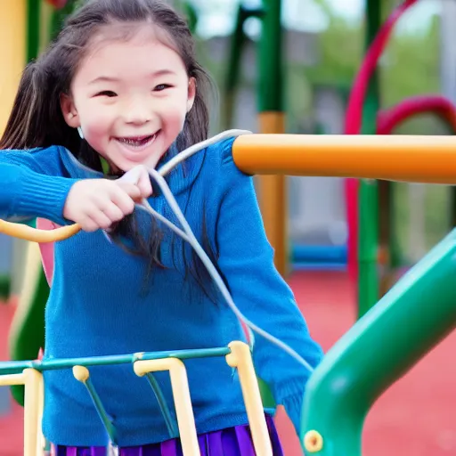 Image similar to elementary school girl playing on playground