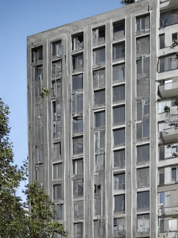 Image similar to low - cost concrete - paneled five - storied apartment building