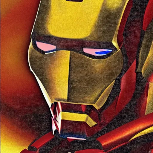 Prompt: Iron Man painted by Leonardo da Vinci 4k detail