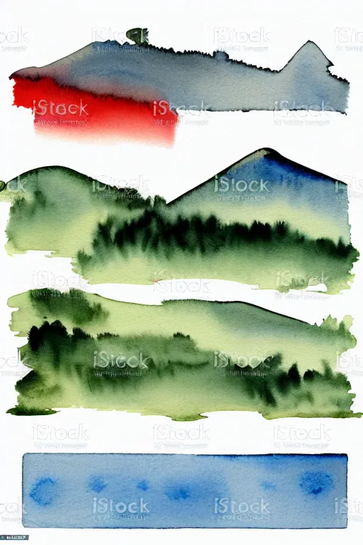 Image similar to minimalist watercolor art of switzerland, illustration, vector art