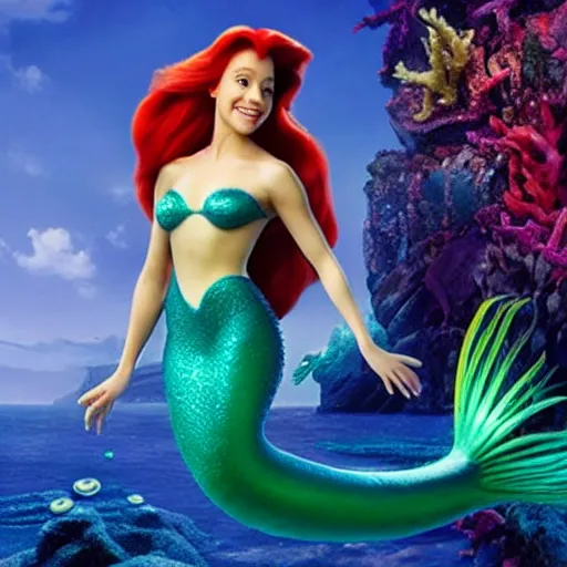 Image similar to “Ariel from the little mermaid live action 4K detailed”