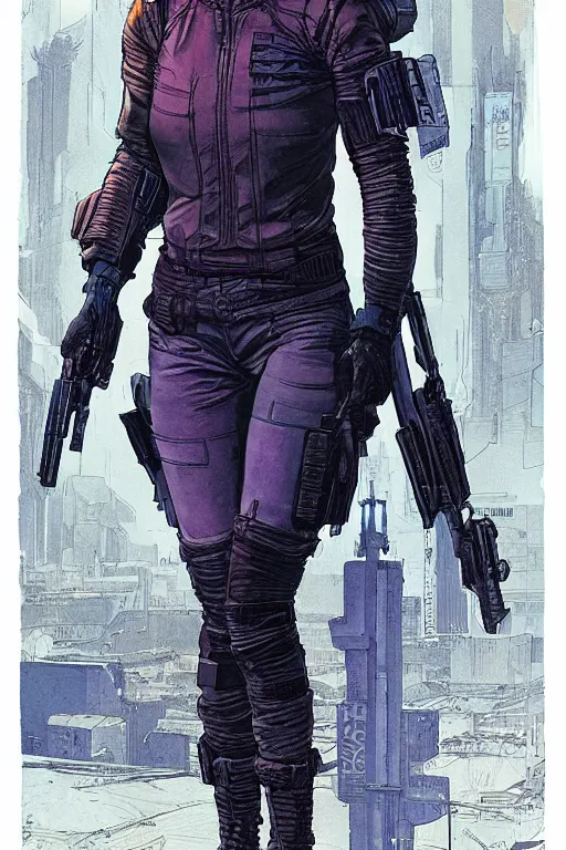 Image similar to Sonya. Deadly blackops mercenary. cyberpunk. Blade Runner 2049. concept art by James Gurney and Mœbius.