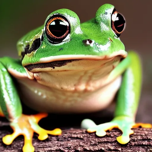 Image similar to incredibly handsome frog