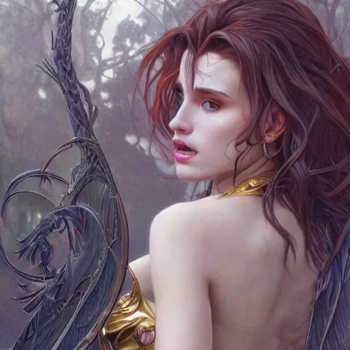 Prompt: ultra realistic illustration, bella thorne as witch, intricate, elegant, highly detailed, digital painting, artstation, concept art, smooth, sharp focus, illustration, art by artgerm and greg rutkowski and alphonse mucha