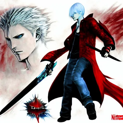 Prompt: nintendo concept art of devil may cry 3