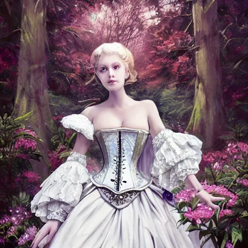 Image similar to A masterpiece ultrarealistic ultradetailed portrait of a Incredibly beautiful angel armored princess knight IN INCREDIBLE FEARFUL sharp poisoned GAS MASK WITH FLOWERS and swarovski crystals. baroque renaissance. in the forest. White amazing corset. medium shot, intricate, elegant, highly detailed. trending on artstation, digital art, by Stanley Artgerm Lau, WLOP, Rossdraws, James Jean, Andrei Riabovitchev, Marc Simonetti, Yoshitaka Amano. background by James Jean and Gustav Klimt, light by Julie Bell, 4k, porcelain skin. BY ZDIZISLAW BEKSINSKI Cinematic concept art