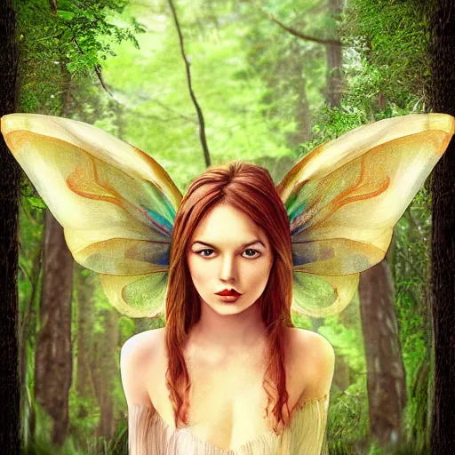 Prompt: portrait of the Forest Fairy in the style by Małgorzata Kmiec