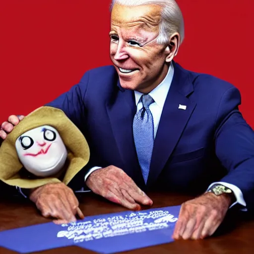 Prompt: joe biden as howdy doody