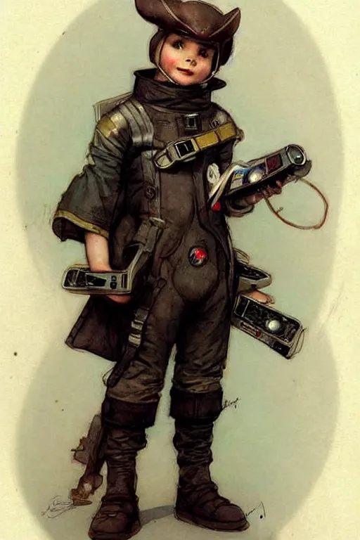 Image similar to ( ( ( ( ( 2 0 5 0 s retro future 1 0 year boy old super scientest in space pirate mechanics costume full portrait. muted colors. ) ) ) ) ) by jean - baptiste monge!!!!!!!!!!!!!!!!!!!!!!!!!!!!!!