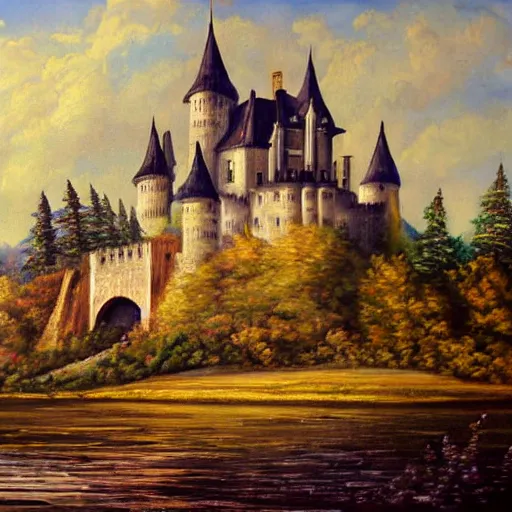 Prompt: dream painting of the castle