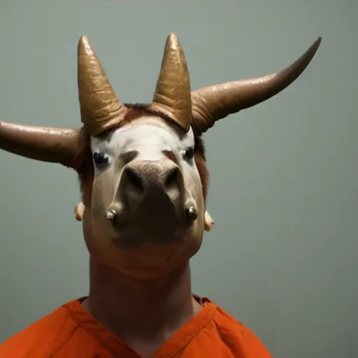 Image similar to inmate using bull head