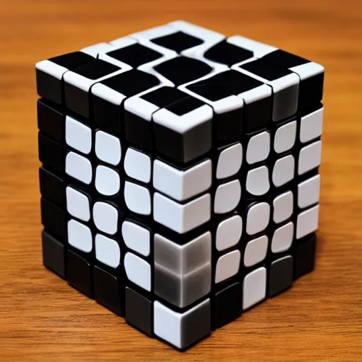 Image similar to a rubix cube made of dark matter