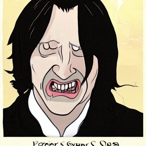 Image similar to severus snape cringing