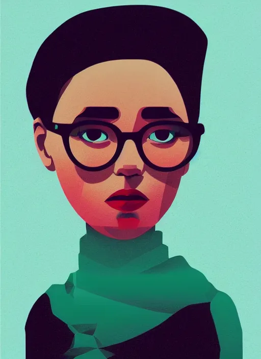 Prompt: female portrait by petros afshar tom whalen