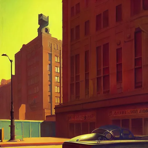 Image similar to Babylon berlin, very coherent, painted by Edward Hopper, Wayne Barlowe, painted by James Gilleard, airbrush, art by JamesJean