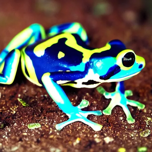 Image similar to an award winning photo of a poison dart frog looking at the camera, nature photography, National Geographic, 4k