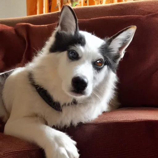 Image similar to cozy picture of older handsome lord richard is sitting gracefully on a sofa, his eyes look wise, happy wise. he has bouncy belly