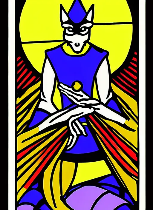 Prompt: tarot card by greg rutkowsk