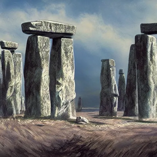 Image similar to if stonehenge was in star wars, concept art.