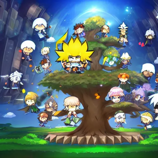 Image similar to maplestory grand tree, background image, no text, no words