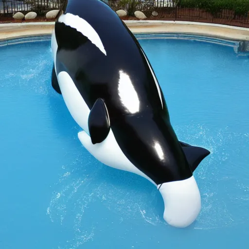 Prompt: orca pooltoy