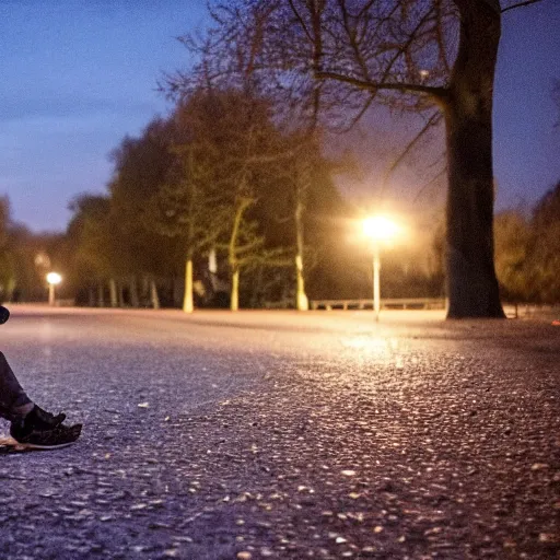 Prompt: rencontre nocturne au bois de boulogne