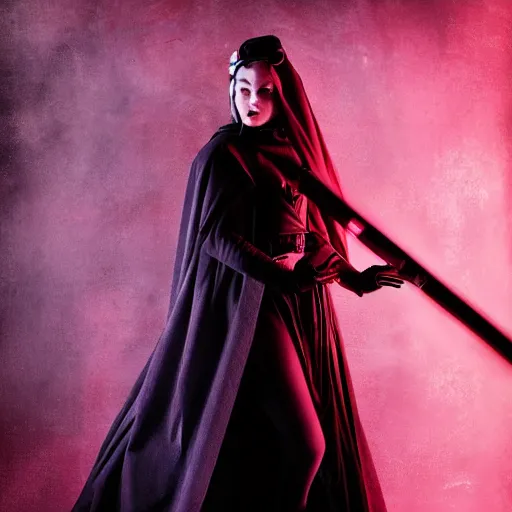 Image similar to pinkie pie as a sith lord, photograph by Zhang Jingna