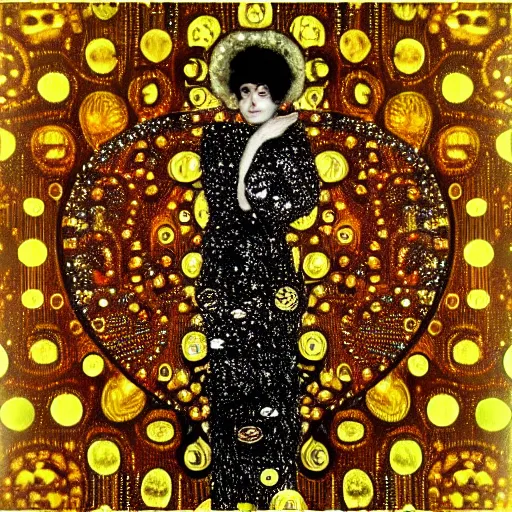 Image similar to discoball in style of gustav klimt