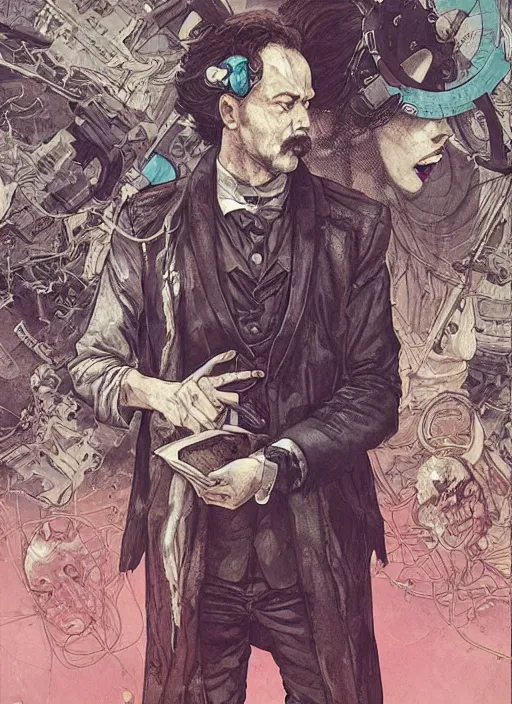 Image similar to karl marx 6 6 9, eun emerging from renaissance italy into a cyberpunk mutiversal realm by conrad roset, nicola samuri, dino valls, m. w. kaluta, jakub rebelka, rule of thirds, seductive look, beautiful