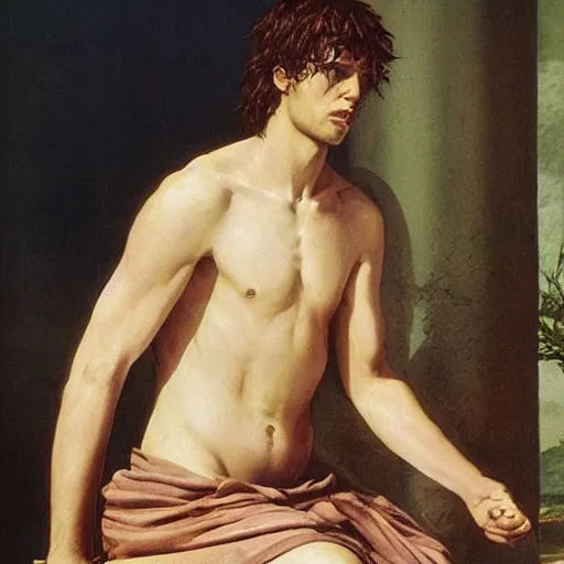 Prompt: “Patroclus with Achilles”