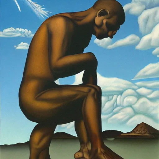 Prompt: surreal painting from the thinker