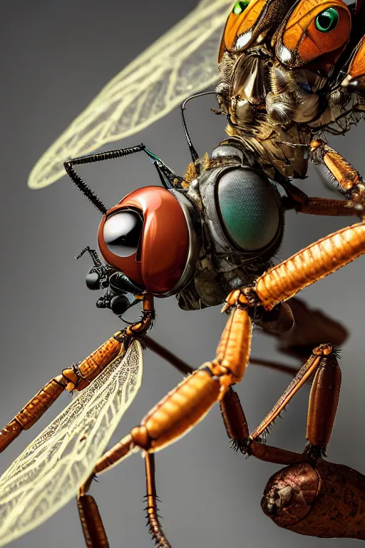 Image similar to a macro photograph of a pixar bio - mech cyborg dragonfly by adam gor, by javier ruperez, by ellen jewett, 8 k