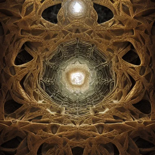 Image similar to a hyperrealistic 3 d painting of a huge sprawling fractal cathedral interior populated by mandelbrot fractals by android jones, unreal engine, carved stone, carved soap, white color scheme, volumetric lighting, octane render, dramatic lighting, glowing, carved marble, opalescent, sacred geometry, religious, angelic, catholicpunk, stark, 8 k, ultra detailed