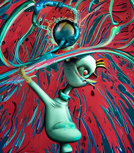 Prompt: Tim Burtons style Schitts Creek by Alex Pardee and Nekro and Petros Afshar, and James McDermott,unstirred paint, vivid color, cgsociety 4K