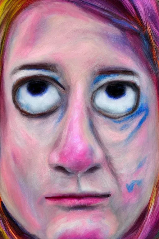 Prompt: a portrait of cotton candy eye joe, realistic, 4 k.