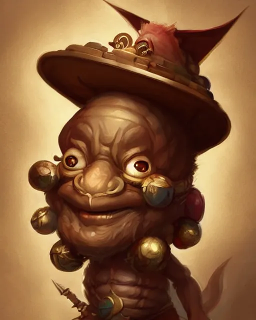 Image similar to cute little anthropomorphic bill cosby cute and adorable, pretty, beautiful, dnd character art portrait, matte fantasy painting, deviantart artstation, by jason felix by steve argyle by tyler jacobson by peter mohrbacher, cinema