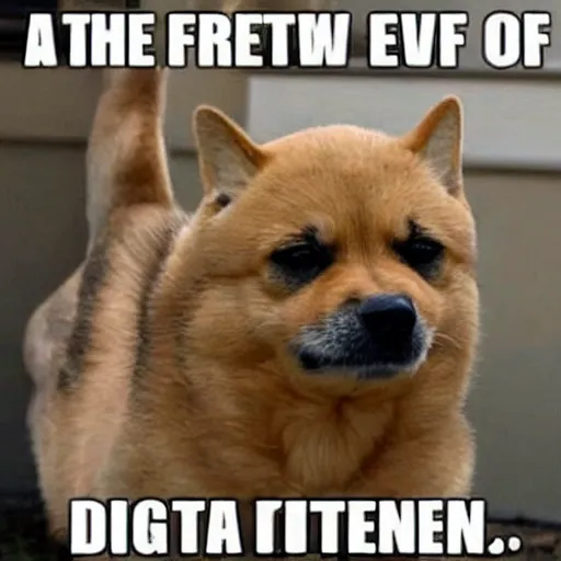 Prompt: the funniest doge meme to ever be made