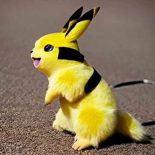 Image similar to real life pikachu, professional photography, national geographic