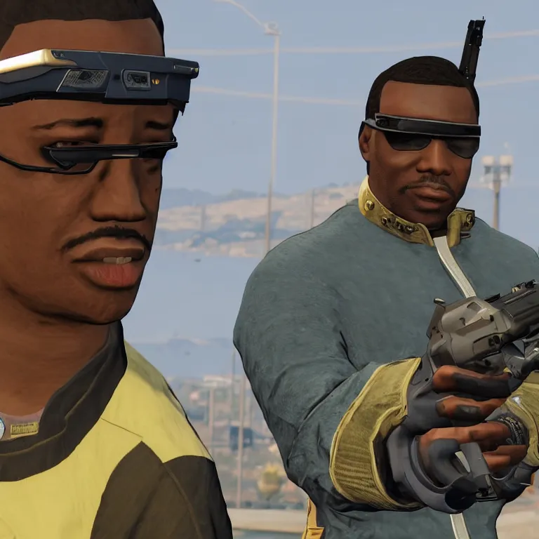 Prompt: geordi laforge gta v