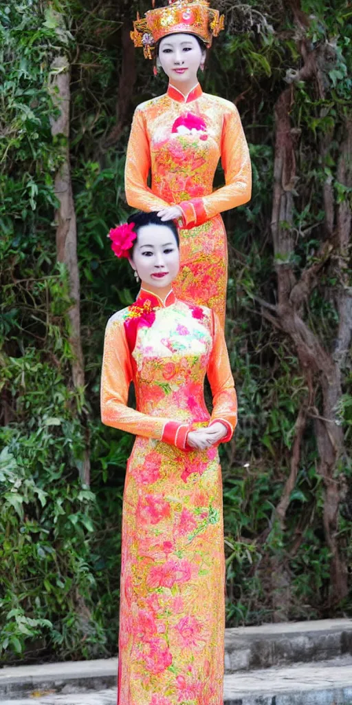 Image similar to beautiful vietnamese princess wearing vietnamese ao dai