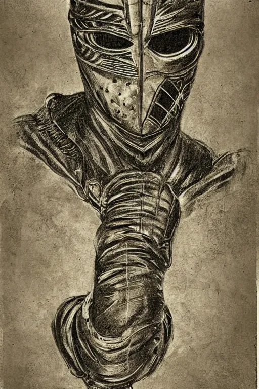 Prompt: snake eyes from g. i. joe, portrait, full body, symmetrical features, silver iodide, 1 8 8 0 photograph, sepia tone, aged paper, sergio leone, master prime lenses, cinematic